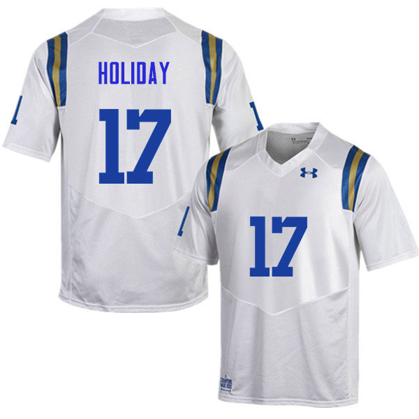 Men #17 DeChaun Holiday UCLA Bruins Under Armour College Football Jerseys Sale-White